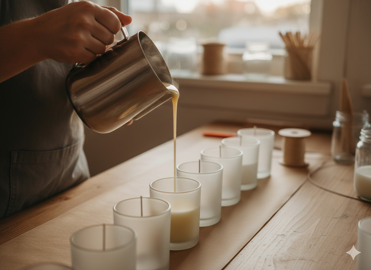 Hand Pouring Candles
